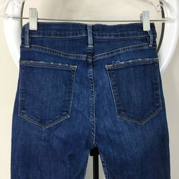FRAME York Wash 5 Pocket Logo Hardware Le High Rise Waist Slim Fit Skinny Jeans - Picture 9 of 12